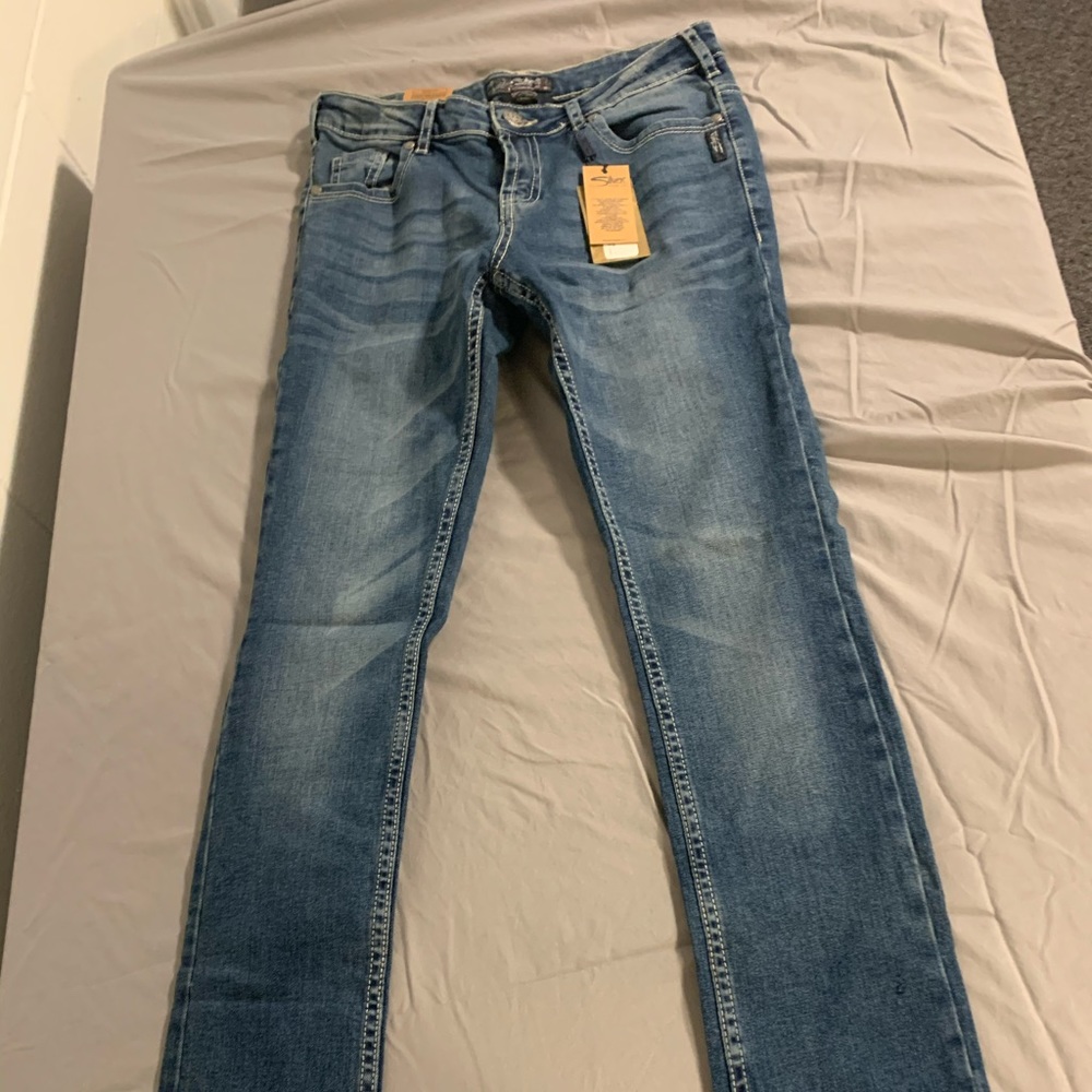girls Silver Jeans